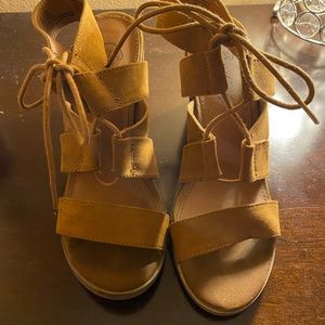 Brown short heels